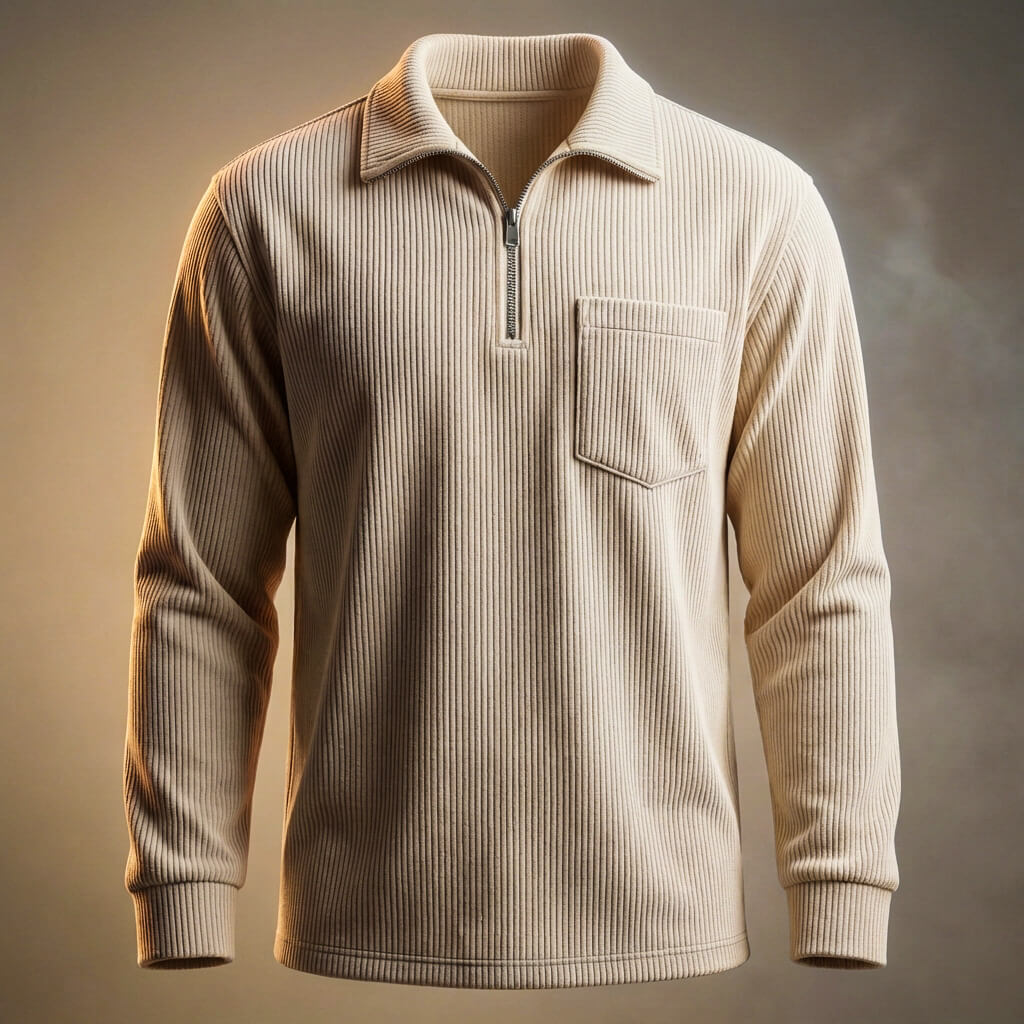 Adam Corduroy Long Sleeve Polo