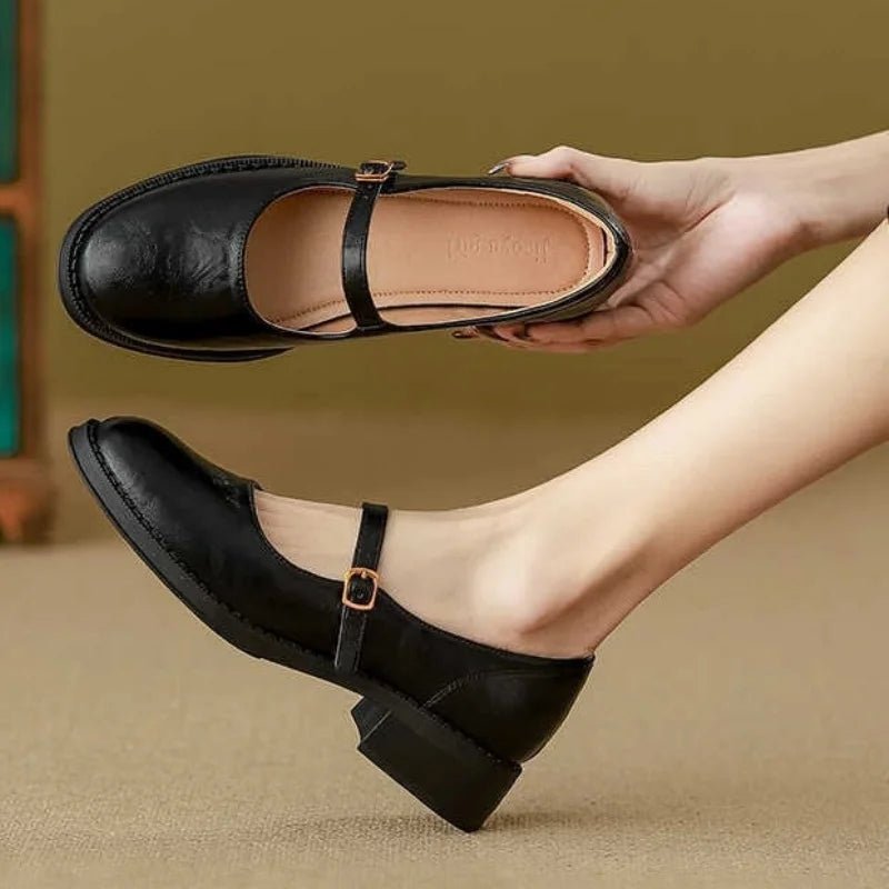Women's Mary Jane Ballet Flats with Low Heel