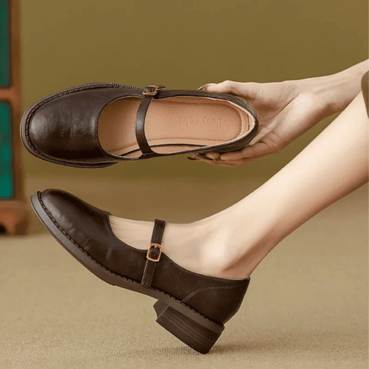 Women's Mary Jane Ballet Flats with Low Heel