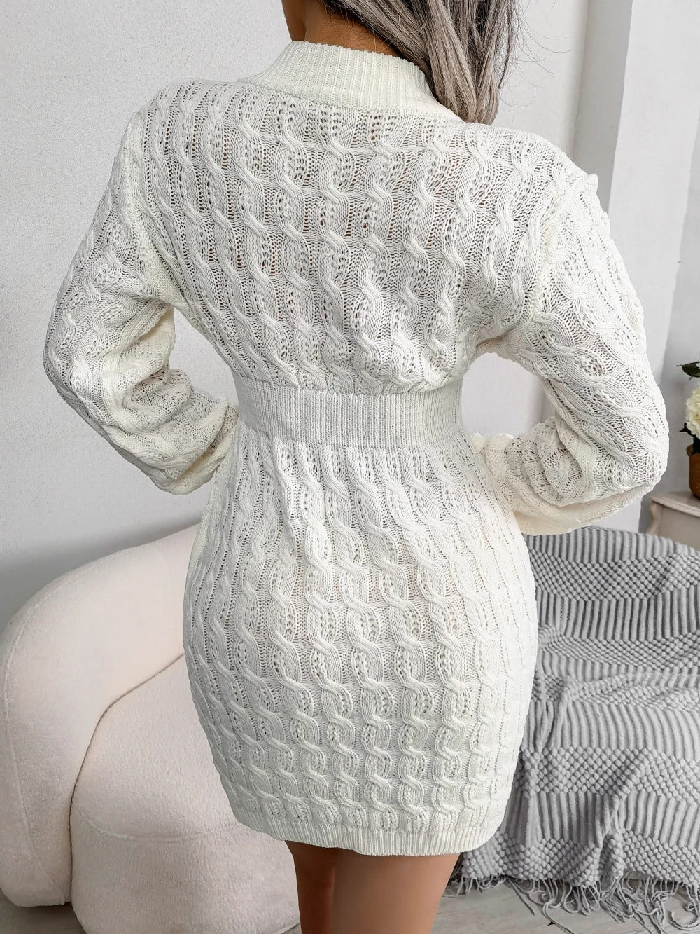 Jade - Women's Ribbed Knit Mini Dress