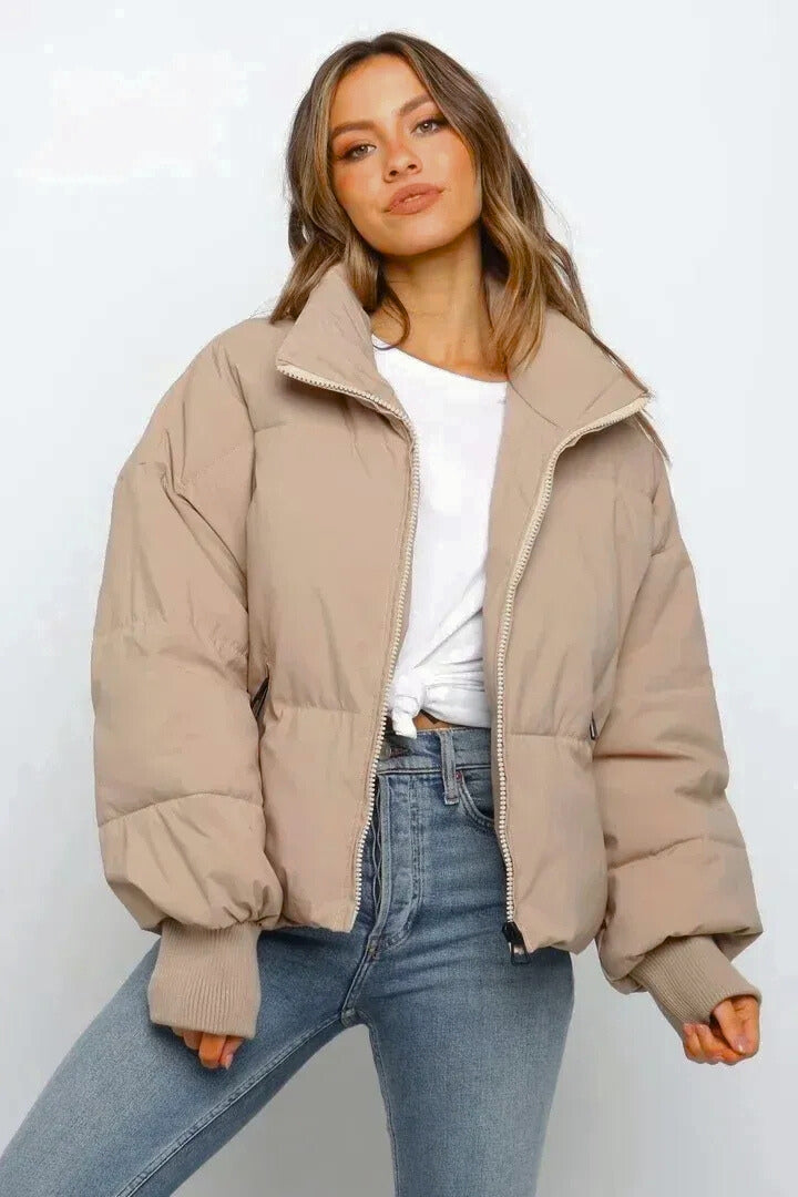 Dianna - Women's Short Quilted Puffer Jacket with Zip - photo 1