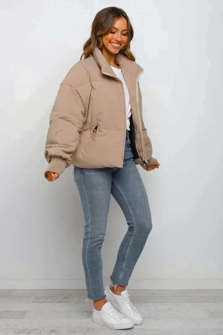 Dianna - Women's Short Quilted Puffer Jacket with Zip - photo 3
