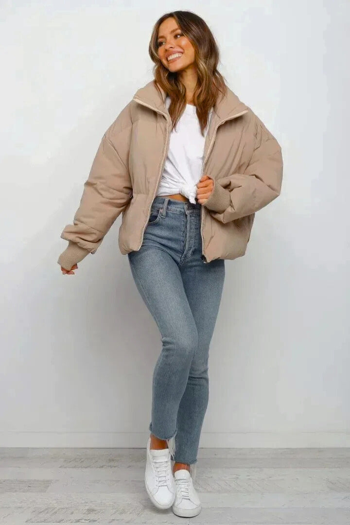 Dianna - Women's Short Quilted Puffer Jacket with Zip - photo 4