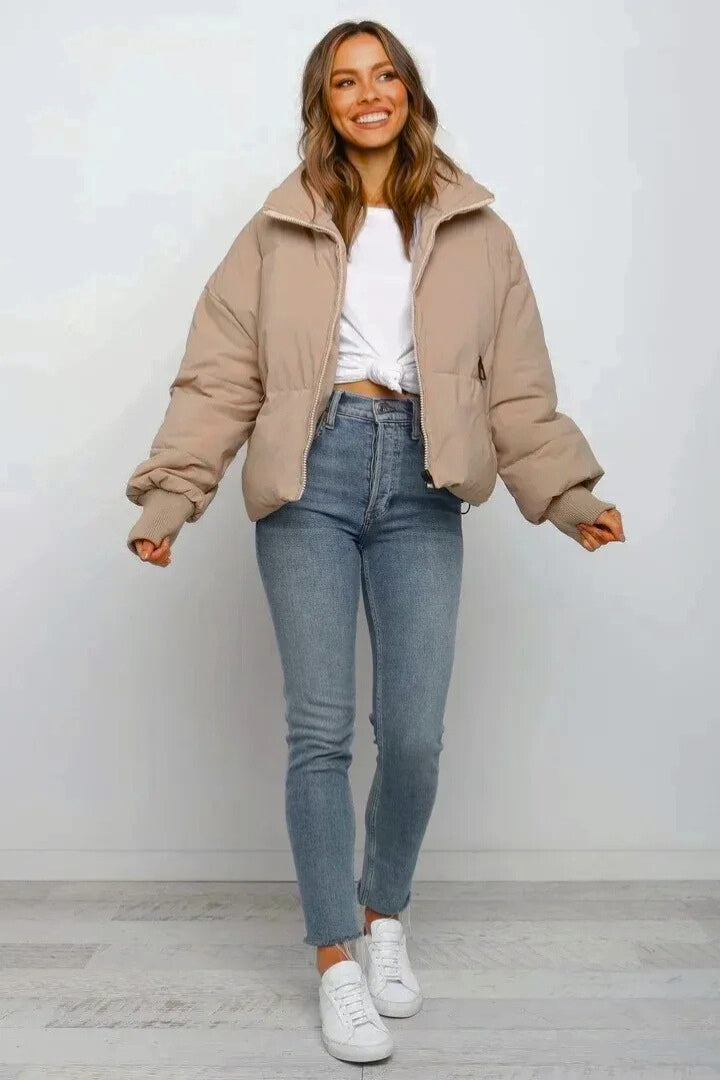 Dianna - Women's Short Quilted Puffer Jacket with Zip - photo 5