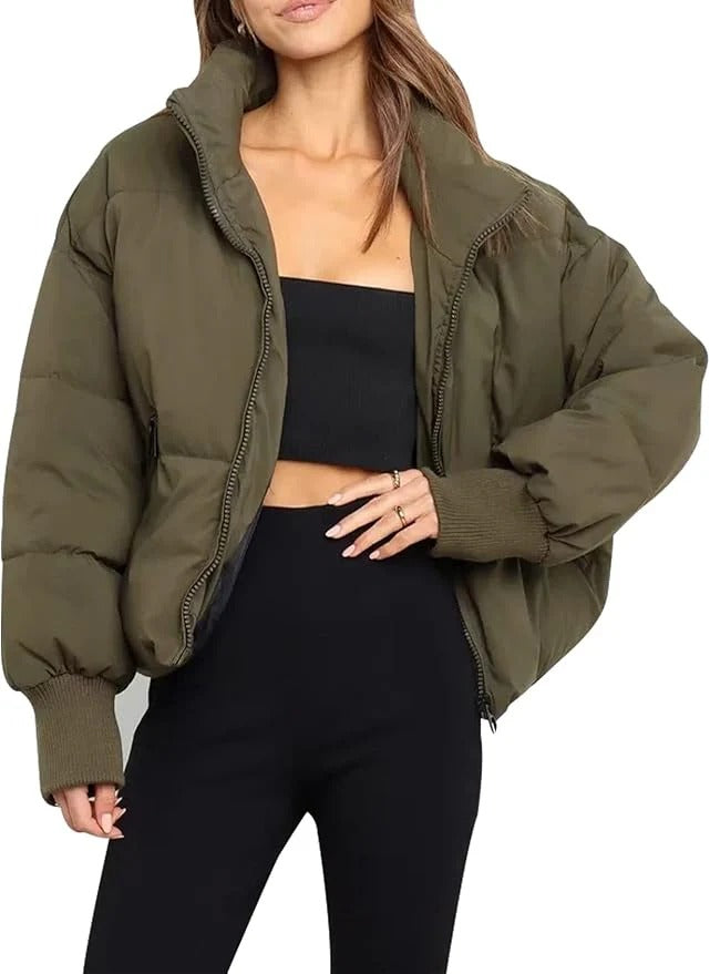 Dianna - Women's Short Quilted Puffer Jacket with Zip - photo 7