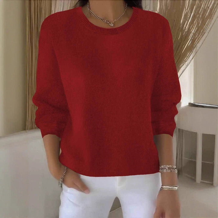 Dionne - Women's Crew Neck Jumper with Dolman Sleeves - photo 1