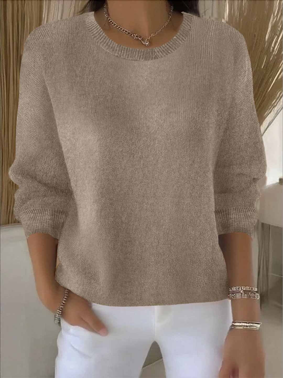 Dionne - Women's Crew Neck Jumper with Dolman Sleeves - photo 5