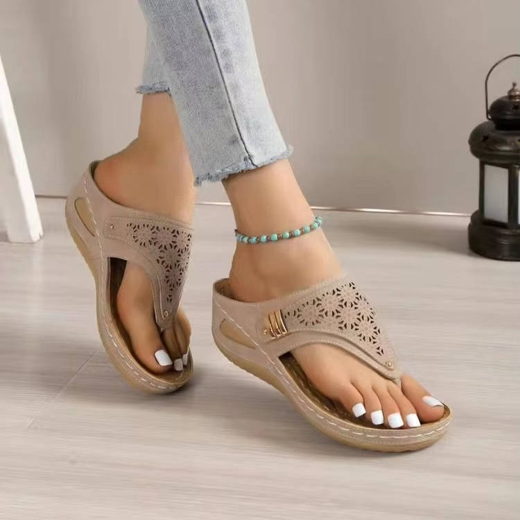 Plantar Fasciitis Orthopedic Walking Sandals for Women with Arch Support and Adjustable Straps