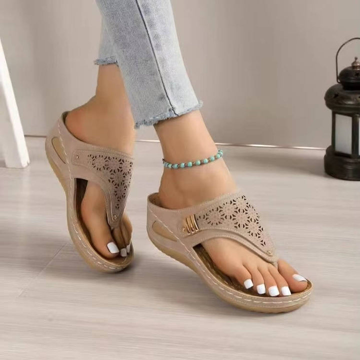 Plantar Fasciitis Orthopedic Walking Sandals for Women with Arch Support and Adjustable Straps