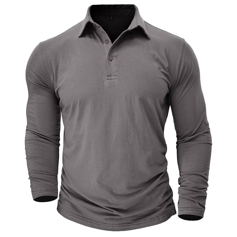 Drayce - Men's Muscle Fit Long Sleeve Polo Shirt