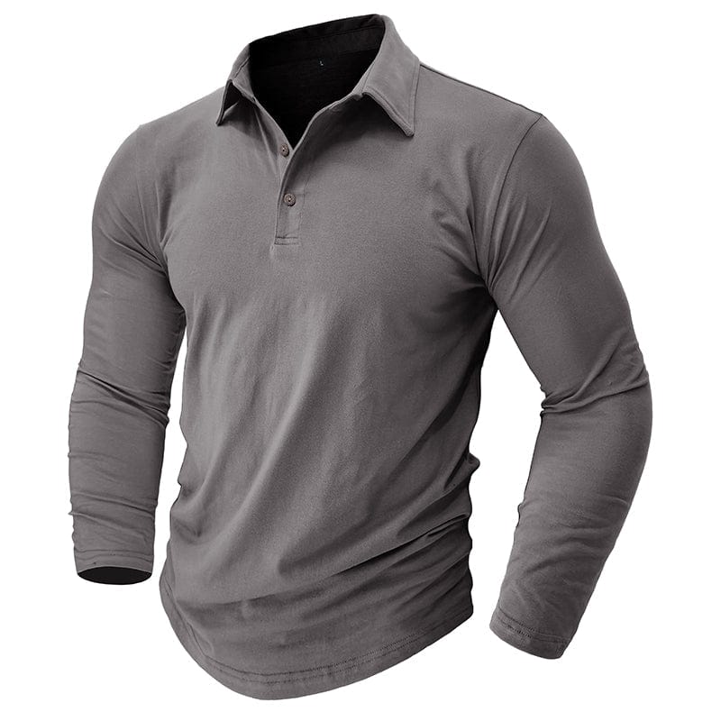 Drayce - Men's Muscle Fit Long Sleeve Polo Shirt – view 11