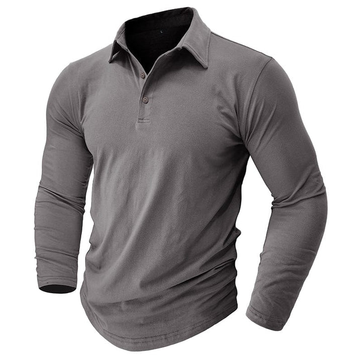 Drayce - Men's Muscle Fit Long Sleeve Polo Shirt – view 11