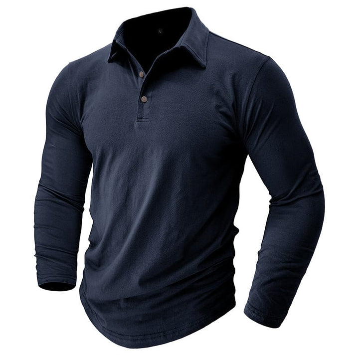 Drayce - Men's Muscle Fit Long Sleeve Polo Shirt – view 12