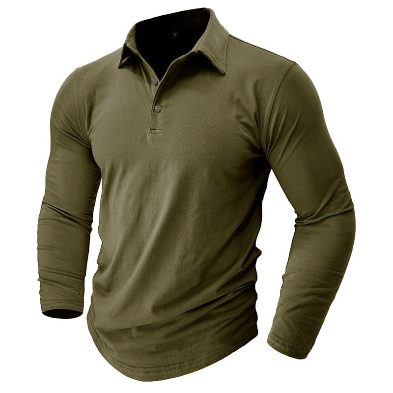 Drayce - Men's Muscle Fit Long Sleeve Polo Shirt – view 13