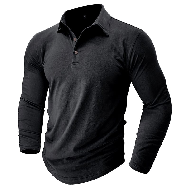 Drayce - Men's Muscle Fit Long Sleeve Polo Shirt – view 15