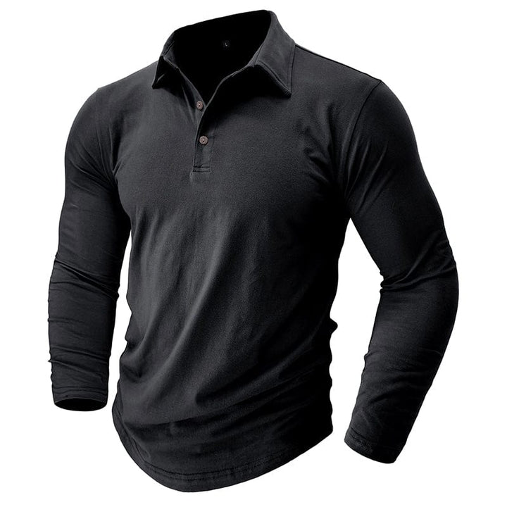 Drayce - Men's Muscle Fit Long Sleeve Polo Shirt – view 15