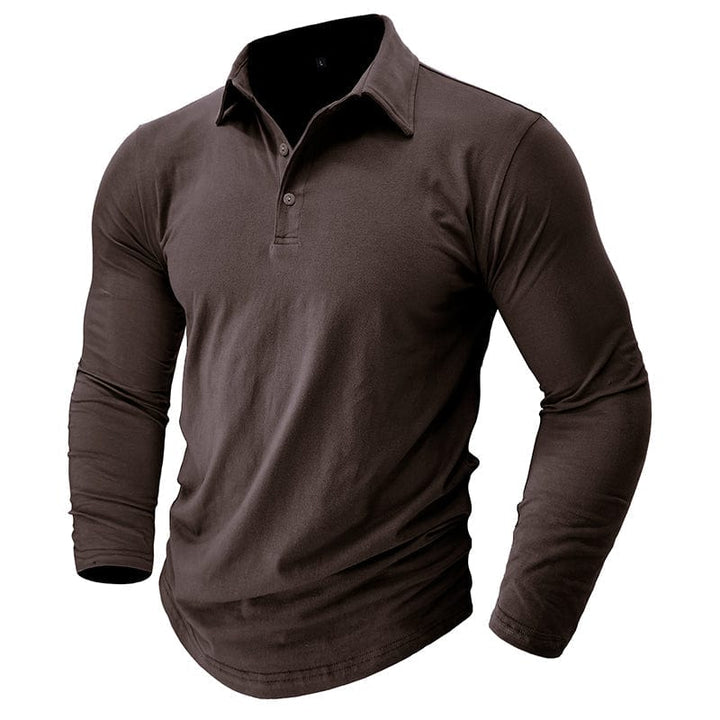 Drayce - Men's Muscle Fit Long Sleeve Polo Shirt – view 16