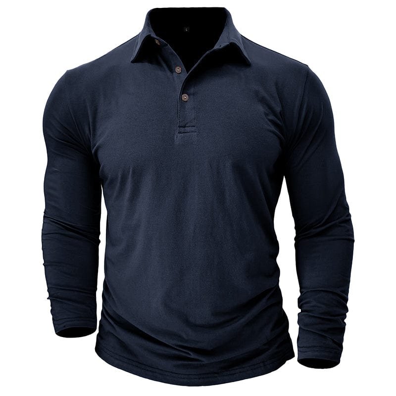 Drayce - Men's Muscle Fit Long Sleeve Polo Shirt – view 2