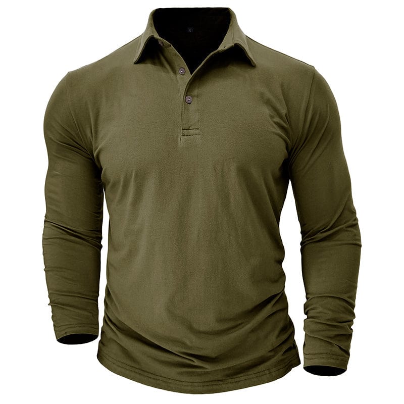 Drayce - Men's Muscle Fit Long Sleeve Polo Shirt – view 3