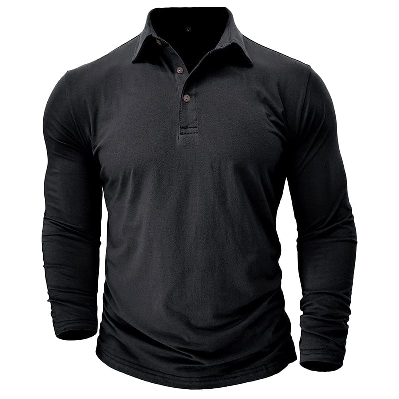 Drayce - Men's Muscle Fit Long Sleeve Polo Shirt – view 4