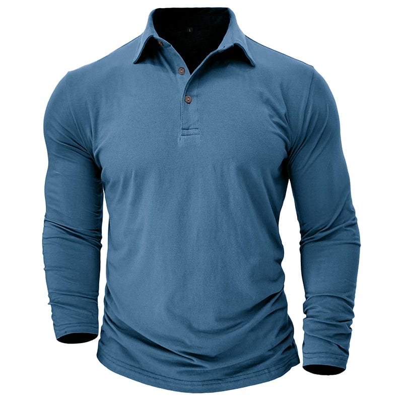 Drayce - Men's Muscle Fit Long Sleeve Polo Shirt – view 5