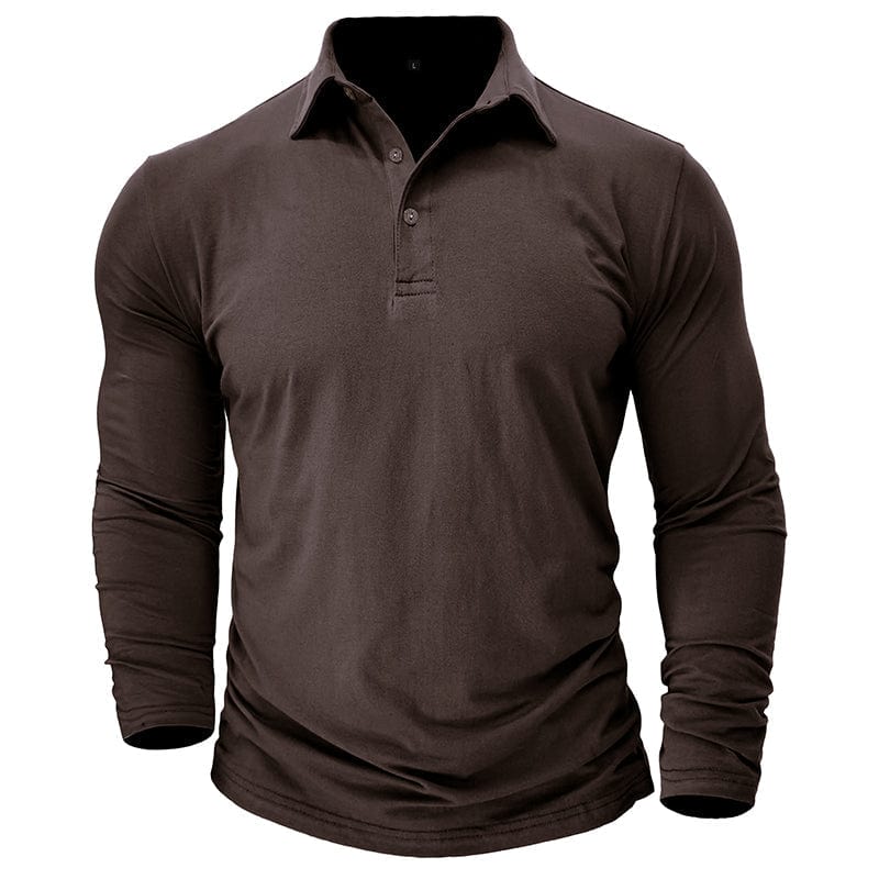 Drayce - Men's Muscle Fit Long Sleeve Polo Shirt – view 6