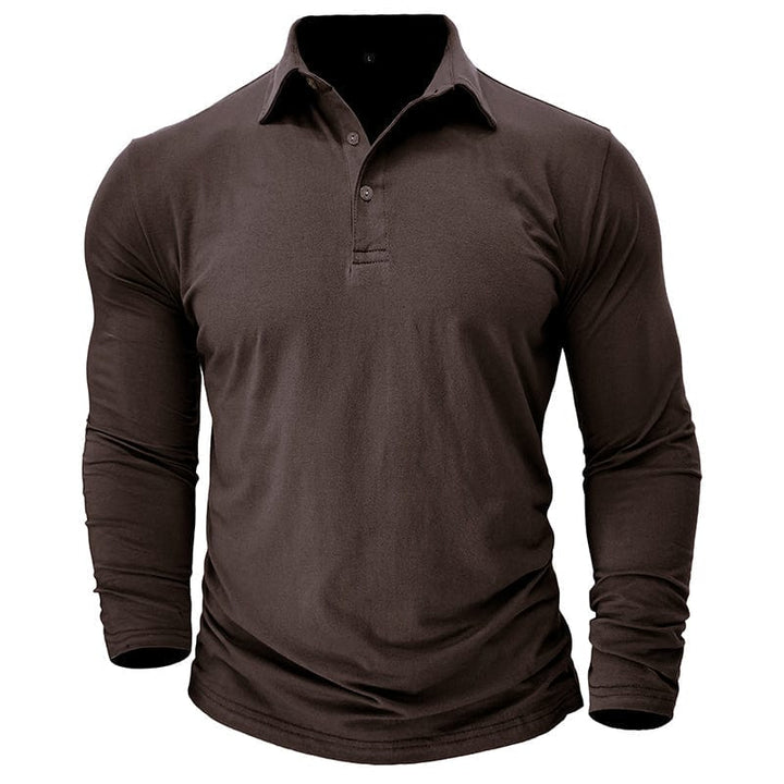 Drayce - Men's Muscle Fit Long Sleeve Polo Shirt – view 6