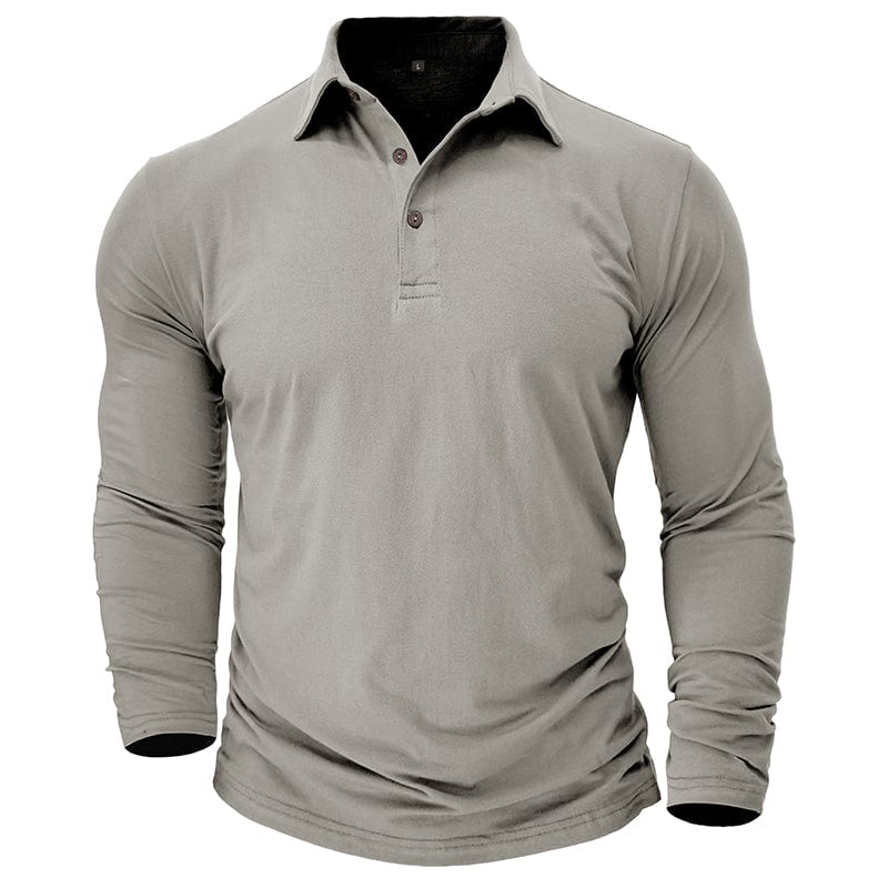 Drayce - Men's Muscle Fit Long Sleeve Polo Shirt – view 7