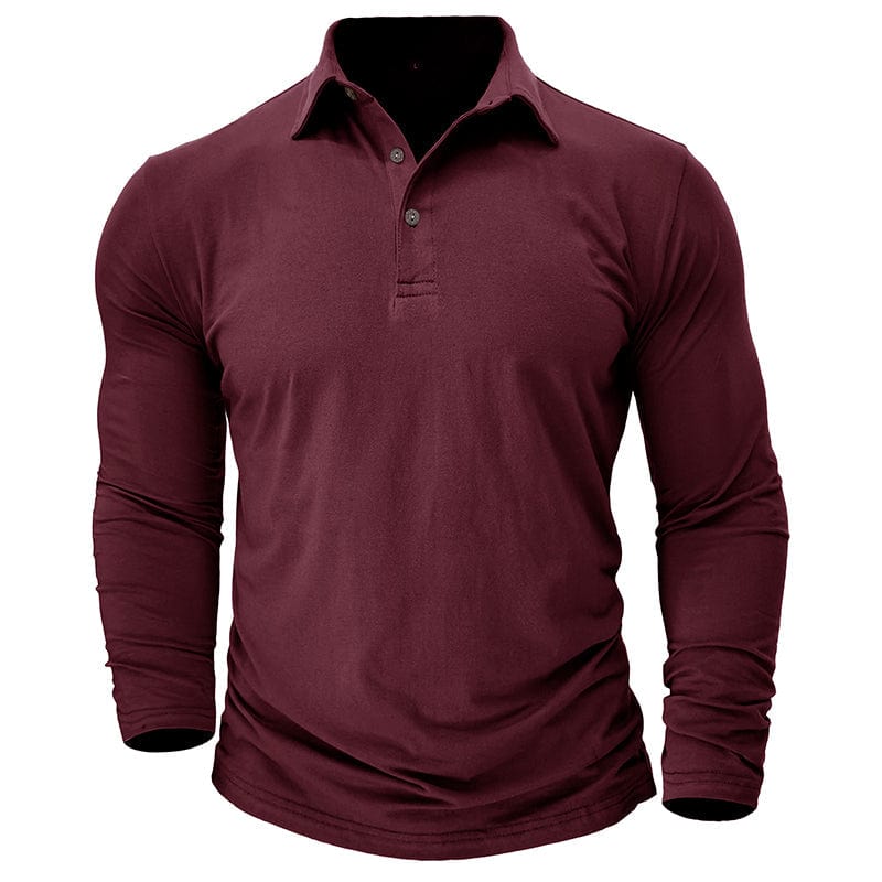 Drayce - Men's Muscle Fit Long Sleeve Polo Shirt – view 8