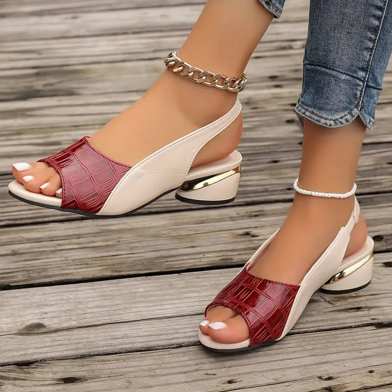 Open-Toe Sandals with Supportive Wedge Heel