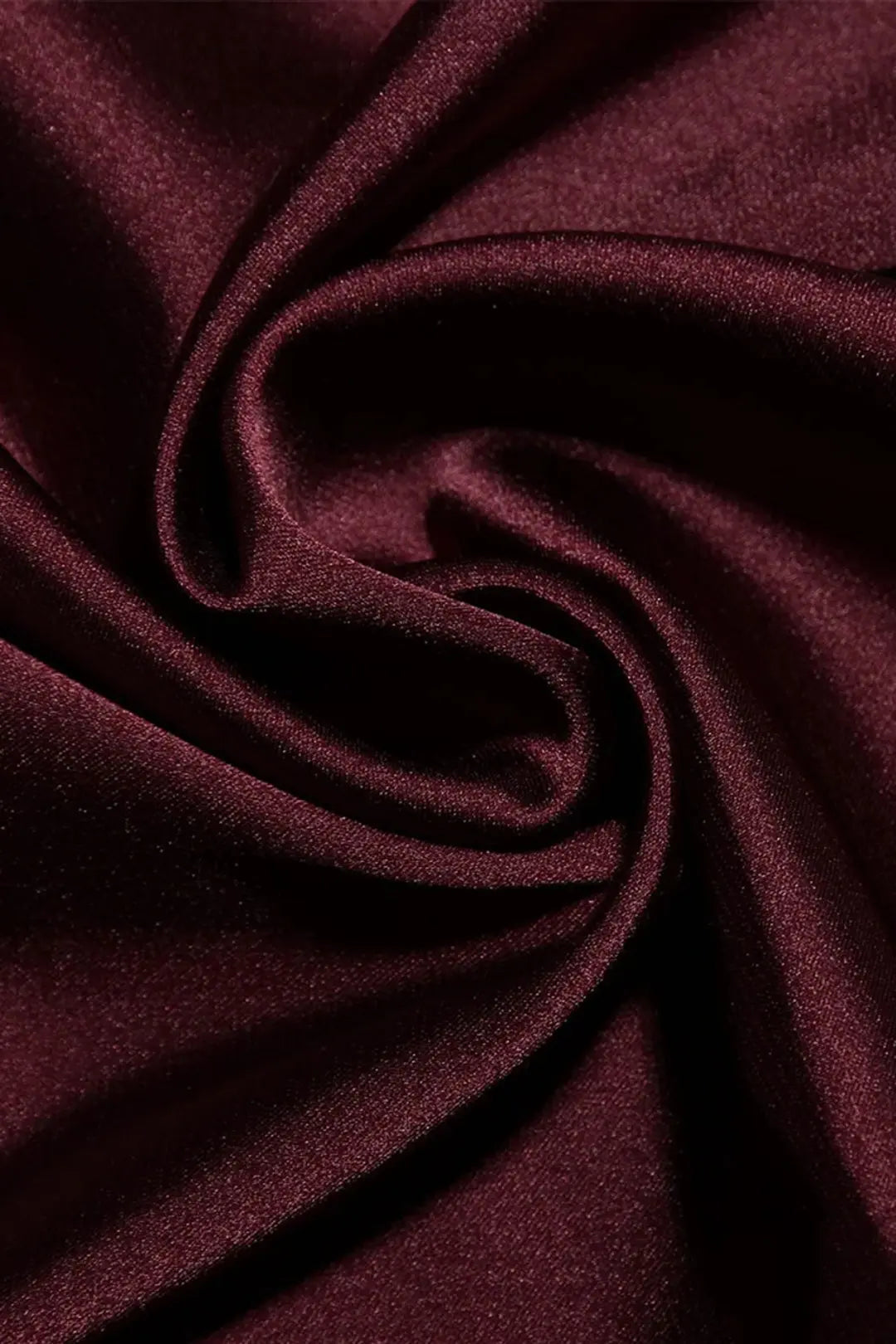 Burgundy Draped Strapless Dress for Women
