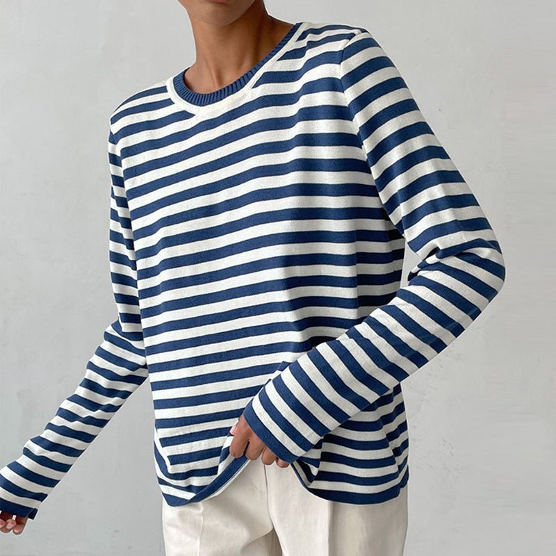 Edwina - Women's Striped Long Sleeve Jumper in a Relaxed Fit - photo 1