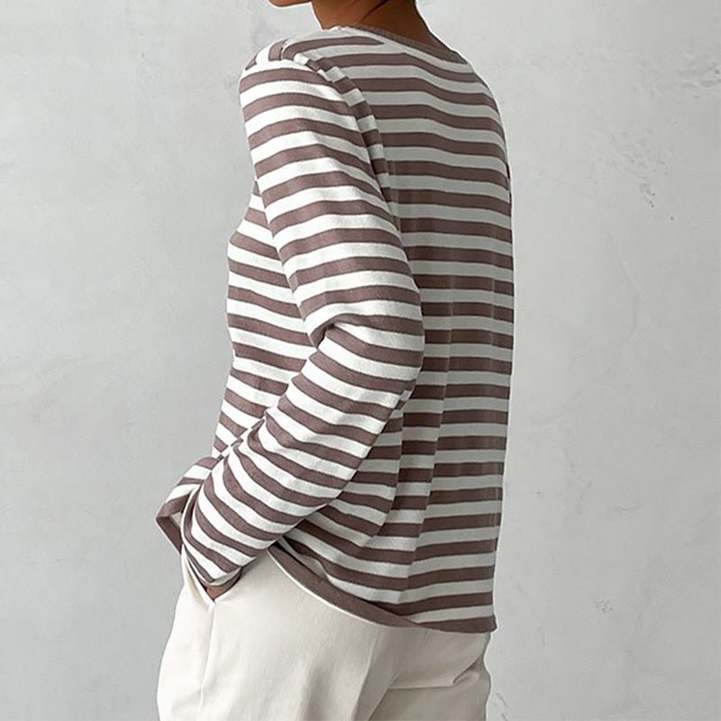 Edwina - Women's Striped Long Sleeve Jumper in a Relaxed Fit - photo 13