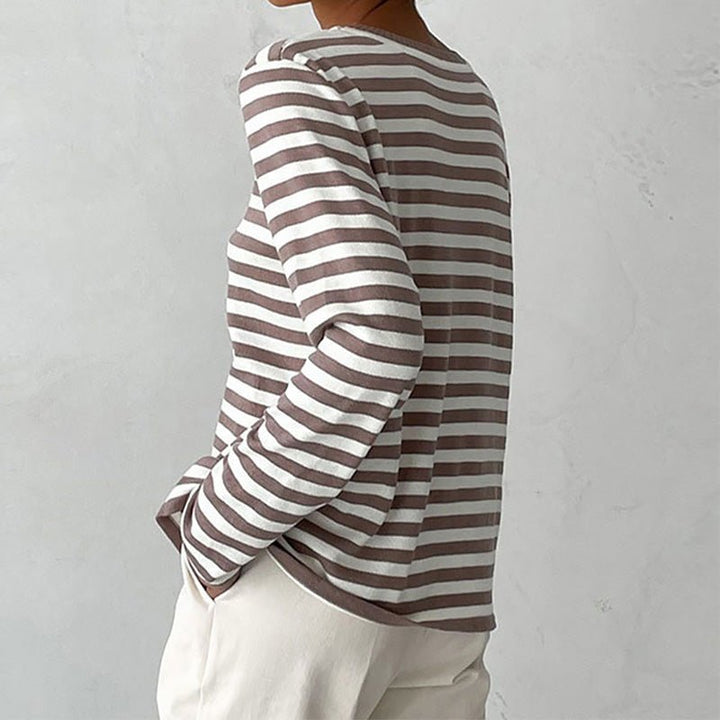 Edwina - Women's Striped Long Sleeve Jumper in a Relaxed Fit - photo 13