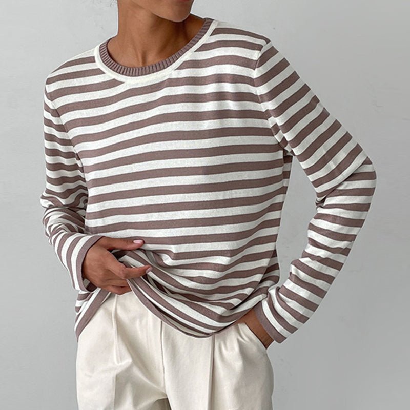 Edwina - Women's Striped Long Sleeve Jumper in a Relaxed Fit - photo 2
