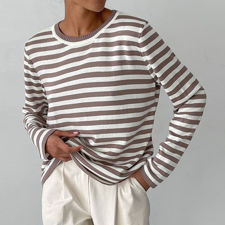 Edwina - Women's Striped Long Sleeve Jumper in a Relaxed Fit - photo 2