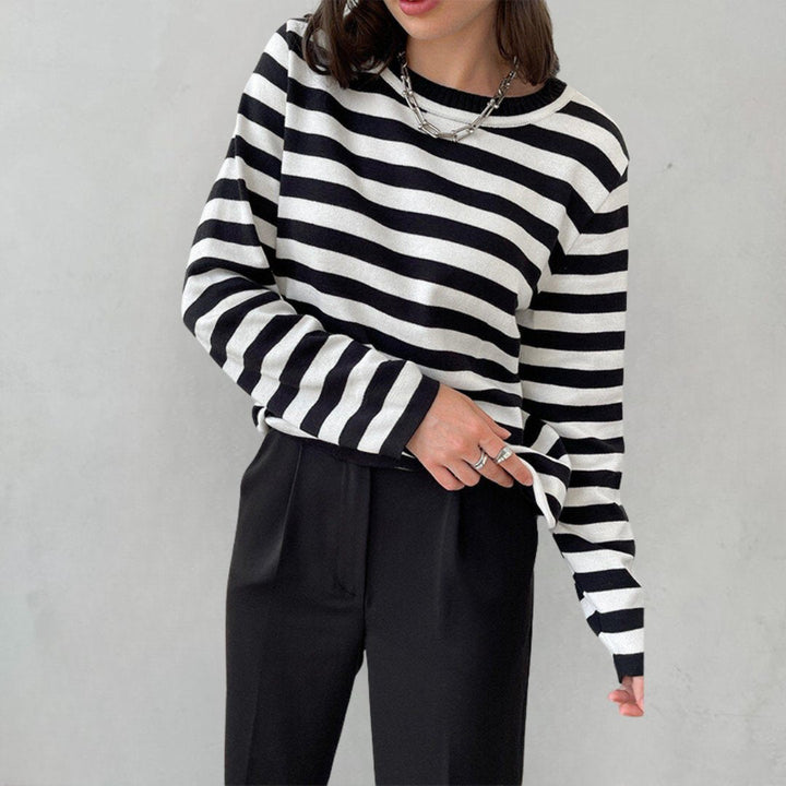 Edwina - Women's Striped Long Sleeve Jumper in a Relaxed Fit - photo 5