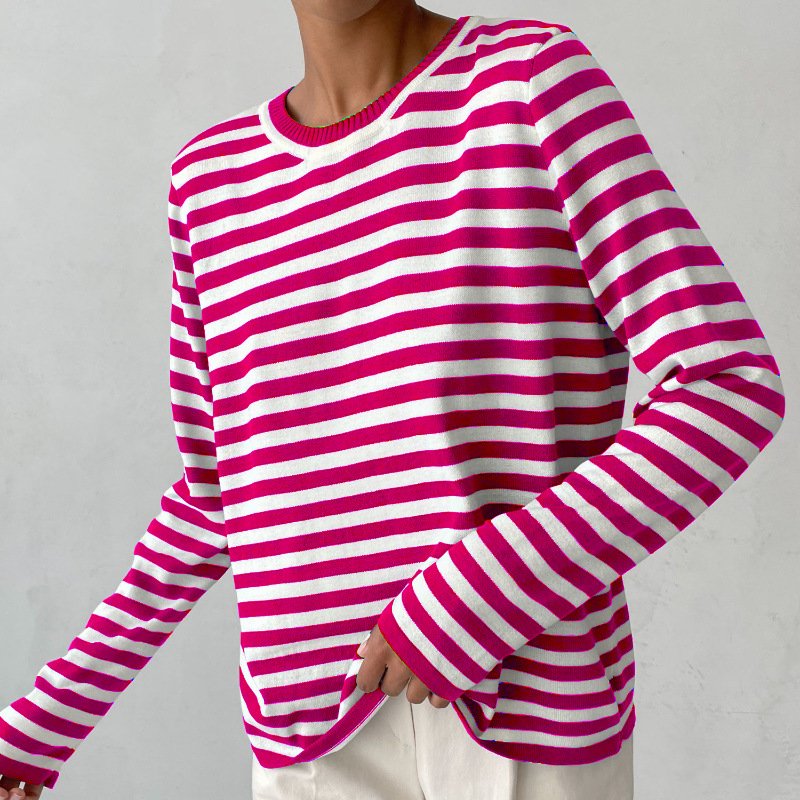 Edwina - Women's Striped Long Sleeve Jumper in a Relaxed Fit - photo 6