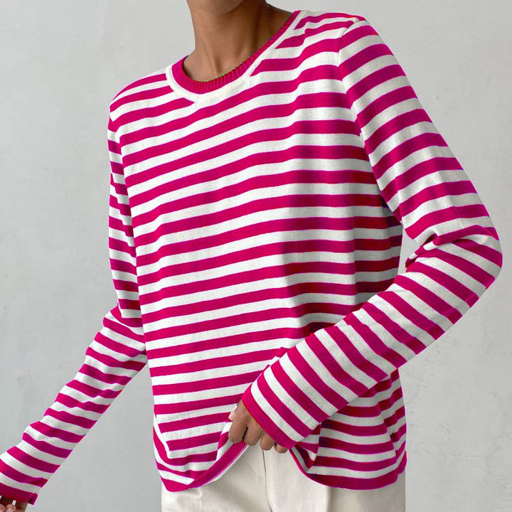 Edwina - Women's Striped Long Sleeve Jumper in a Relaxed Fit - photo 6