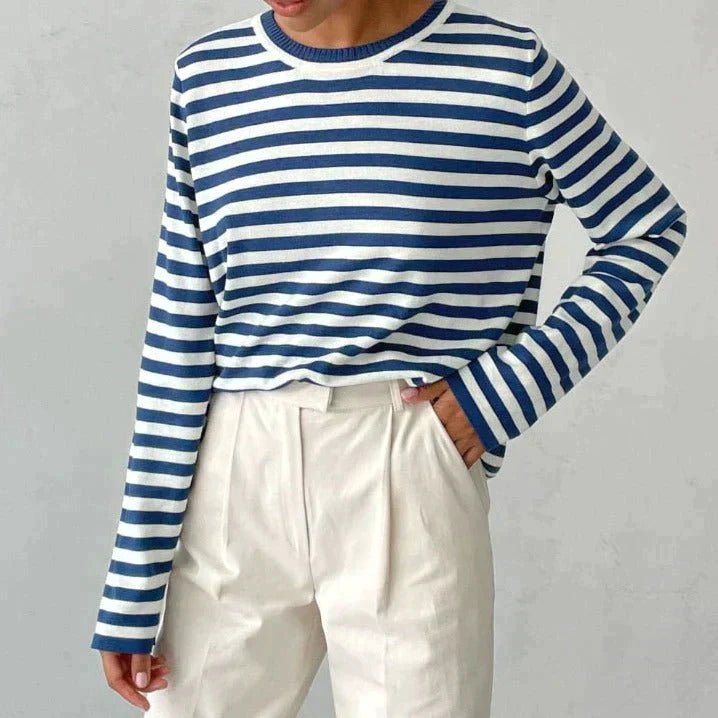 Edwina - Women's Striped Long Sleeve Jumper in a Relaxed Fit - photo 9