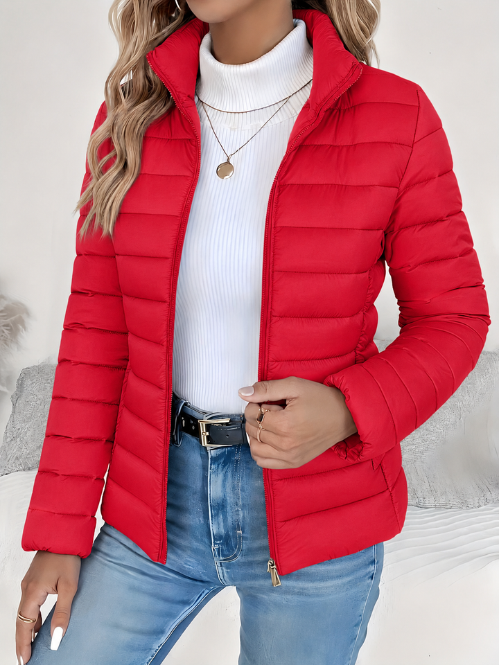 Eleana - Women's Quilted Jacket - Red