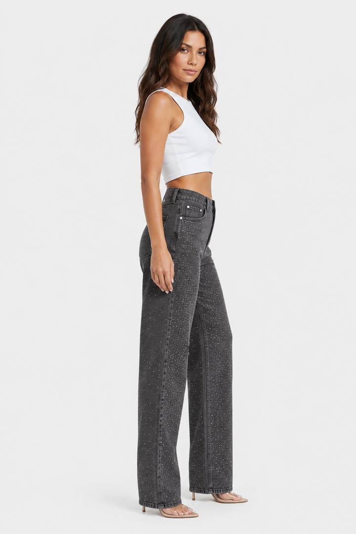 Women's Jamie Wide Leg Sparkle Jeans