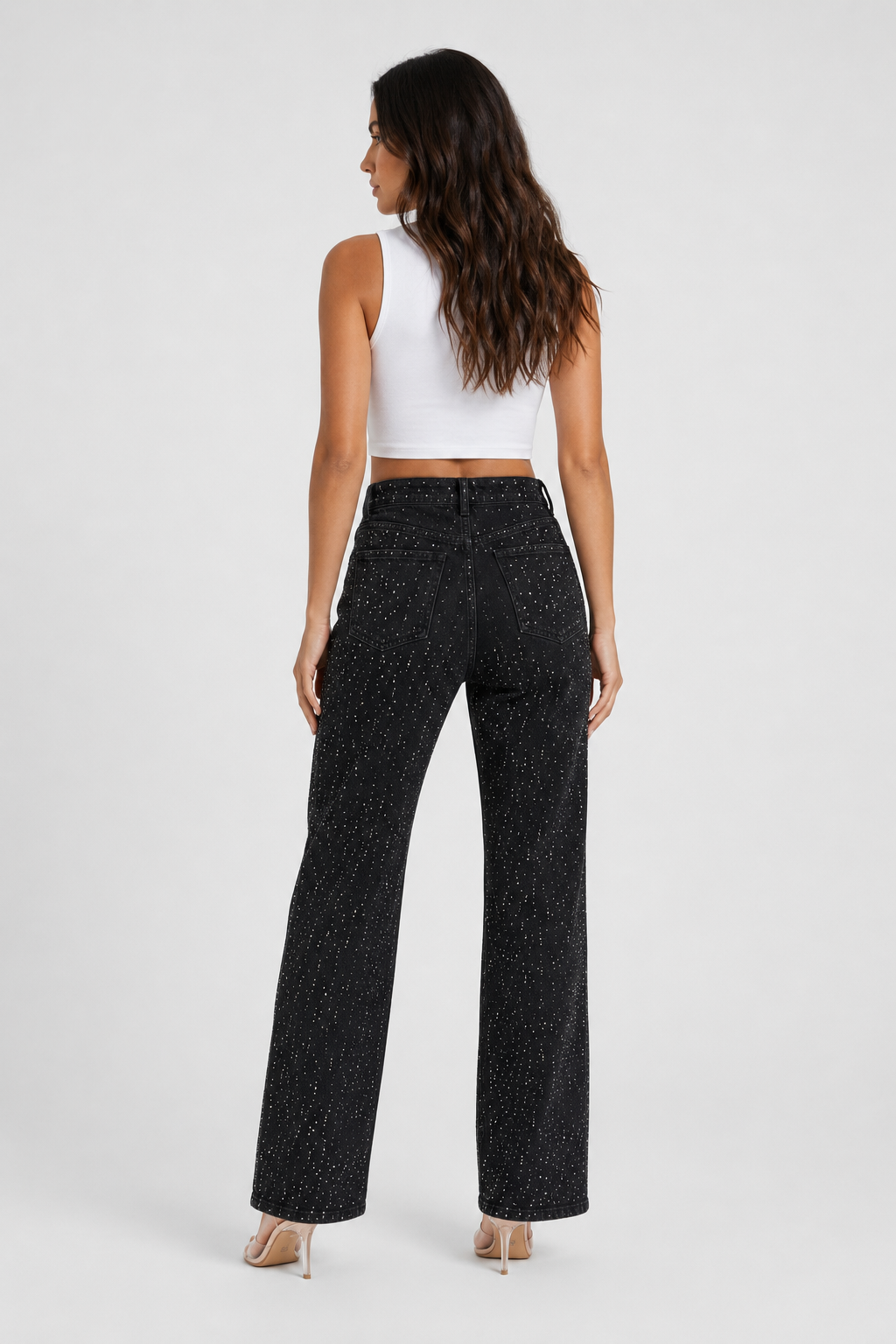 Women's Jamie Wide Leg Sparkle Jeans