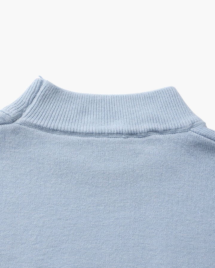 Men's Ribbed Mock Neck Sweater