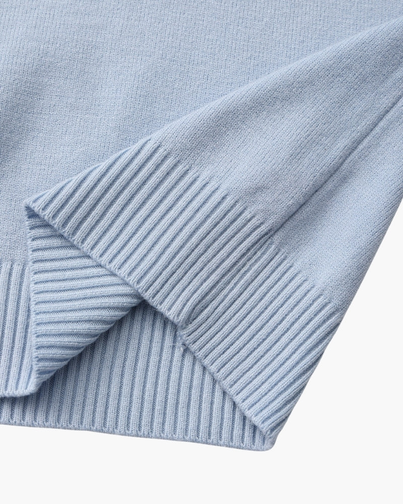 Men's Ribbed Mock Neck Sweater
