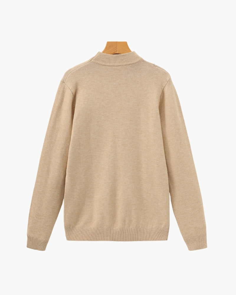 Men's Ribbed Mock Neck Sweater