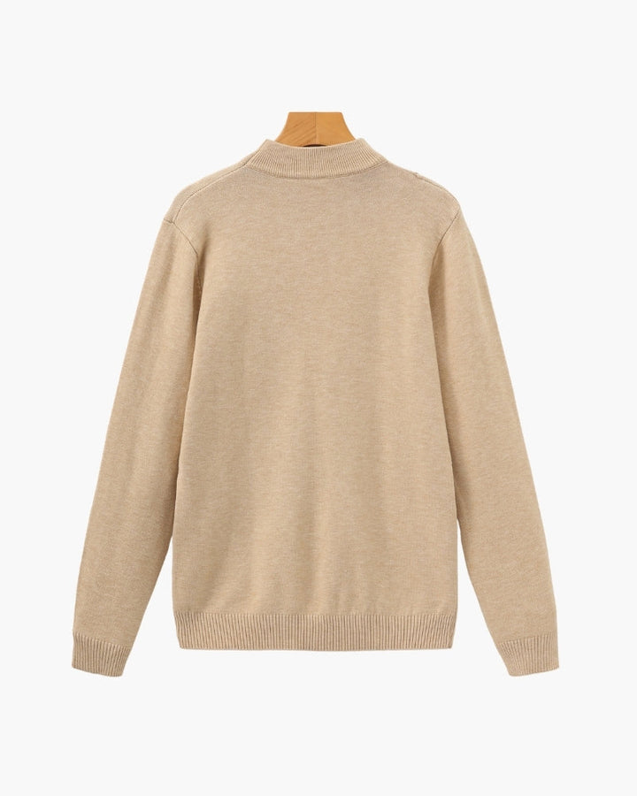 Men's Ribbed Mock Neck Sweater
