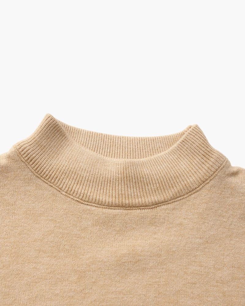 Men's Ribbed Mock Neck Sweater
