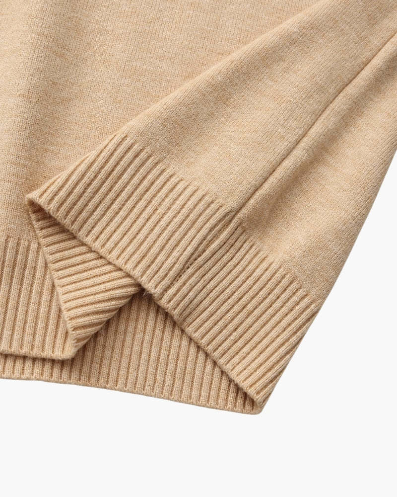 Men's Ribbed Mock Neck Sweater