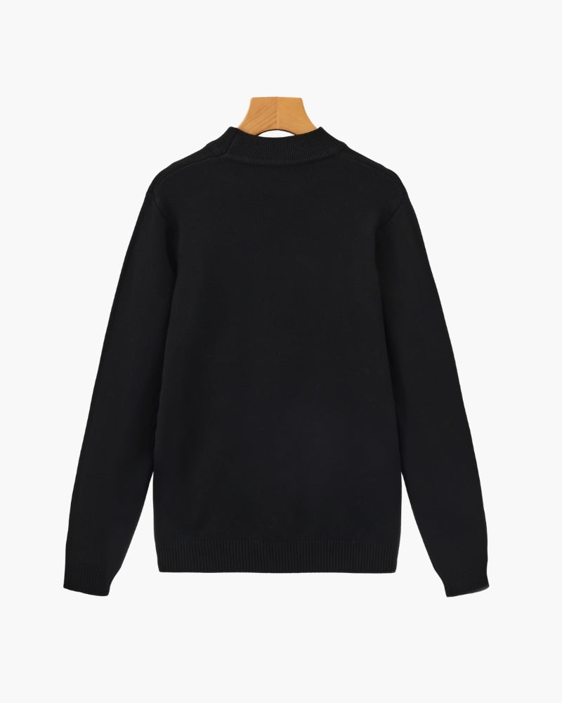 Men's Ribbed Mock Neck Sweater